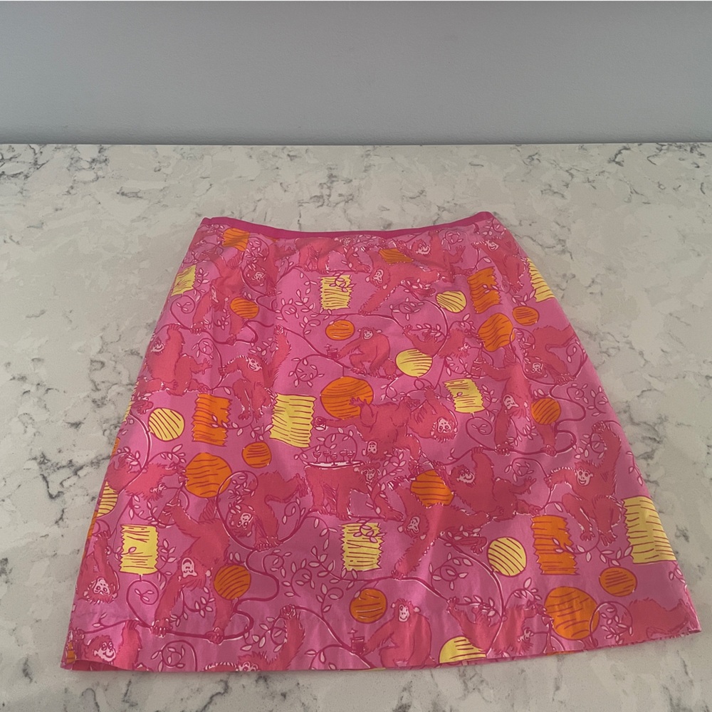 Lilly Pulitzer Barrel of Monkeys Skirt Small 4-6